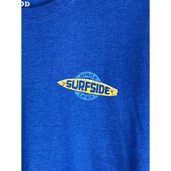 Men's Izod Saltwater Surfside Dogs & Beer Surfing Blue Graphic T-Shirt - Size XL - Picture 3 of 5